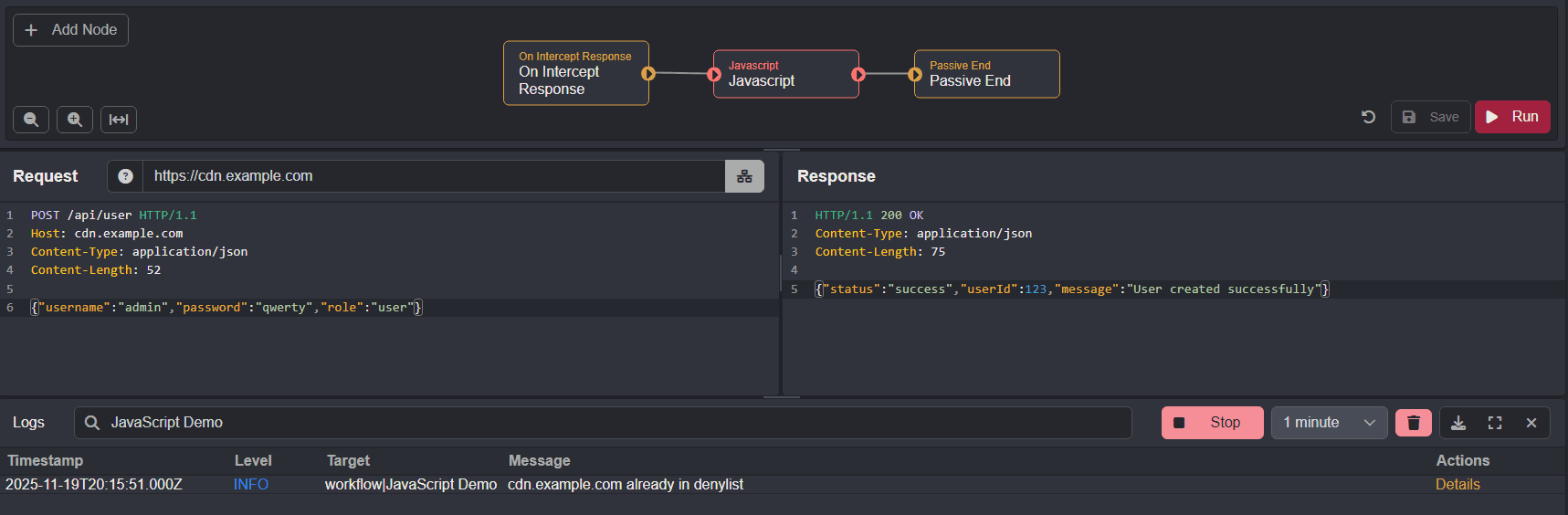 Update scope preset denylist console log.